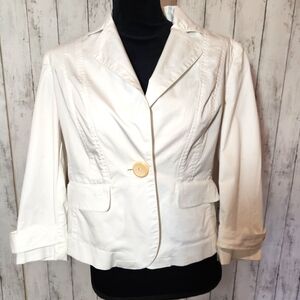 Talbot's Women's White Blazer Jacket Size 8P